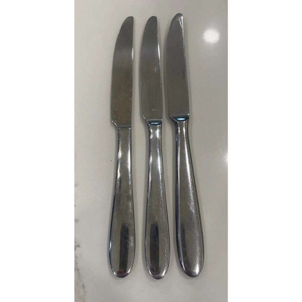 Oneida Stainless Mooncrest‎ Set Of 3 Dinner Knives 9.5” Flatware 18/10